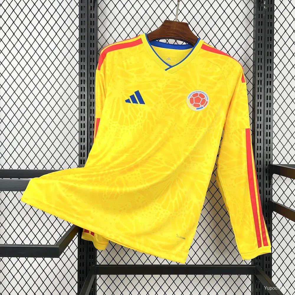 Camiseta de fútbol Colombia 2026 LOCAL MANGA LARGA VERSION FAN